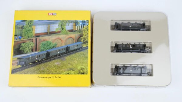 Brawa N 1850 Personewagen Set Di wü 08 / Ci wü 05 / Di wü 98a DRG