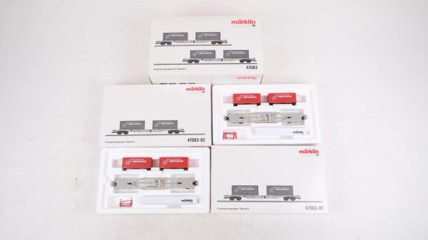 Märklin H0 47083 Güterwagen-Set Containertragwagen DSB