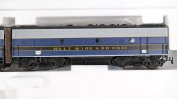 Märklin H0 37618 Dieselelektrische Lokomotive F 7 mit Tin Plate Caboose B&O Wechselstrom Digital Sound mfx