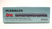 Märklin H0 37618 Dieselelektrische Lokomotive F 7 mit Tin Plate Caboose B&O Wechselstrom Digital Sound mfx