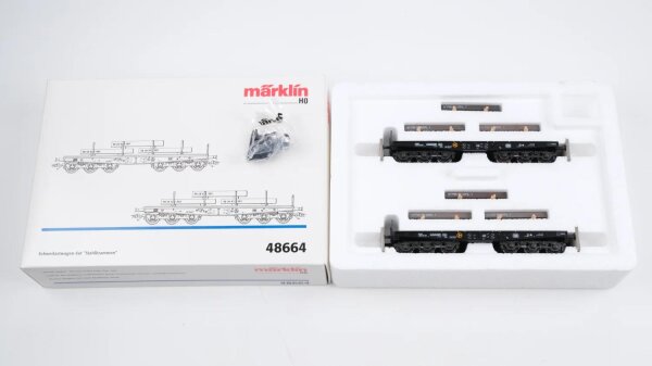 Märklin H0 48664 Schwerlastwagen-Set Stahlbrammen DB