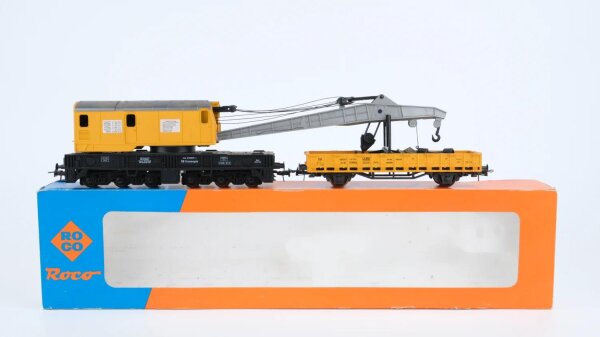 Roco H0 44316B Kranwagen mit Schutzwagen DB