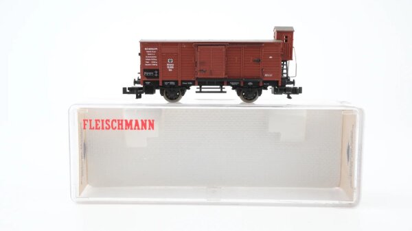 Fleischmann N 8866 Gedeckter Güterwagen mit Bremserhaus G 10 K.P.E.V.