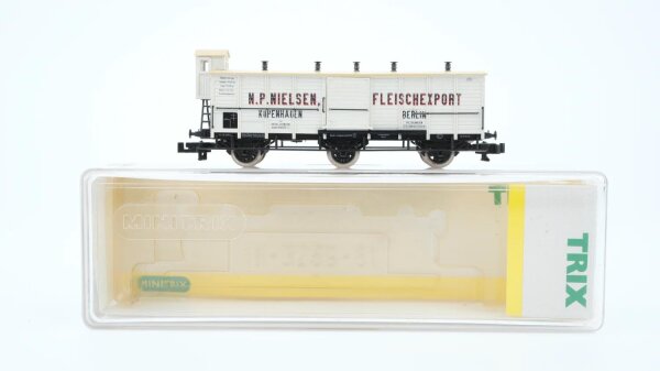Minitrix N 15018 Gedeckter Güterwagen Nielsen Gnml