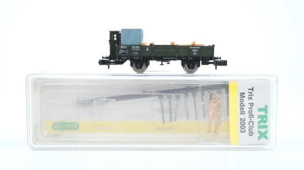 Minitrix N 15330 Flachwagen, Ladung: Statue und Sockel Hrz K.Bay.Sts.B.