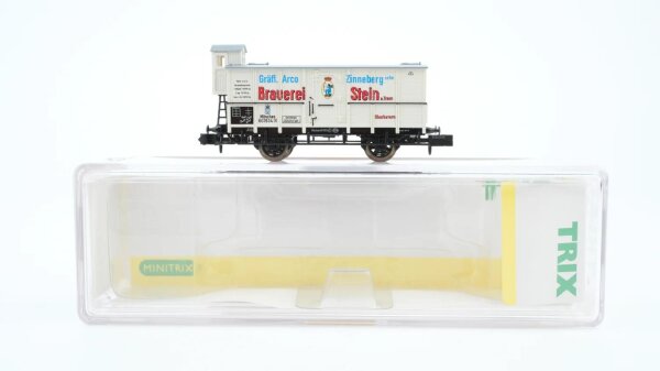 Minitrix N 15348 Gedeckter Güterwagen Brauerei Stein G 10 K.Bay.Sts.B.