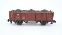 Minitrix N 15041-18 Hochbordwagen mit Kohle DB
