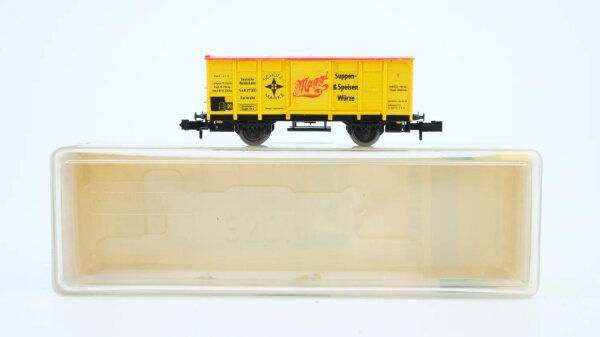Minitrix N 51 3202 51 gedeckter Güterwagen "Maggi" Deutsche Reichsbahn (DDR)