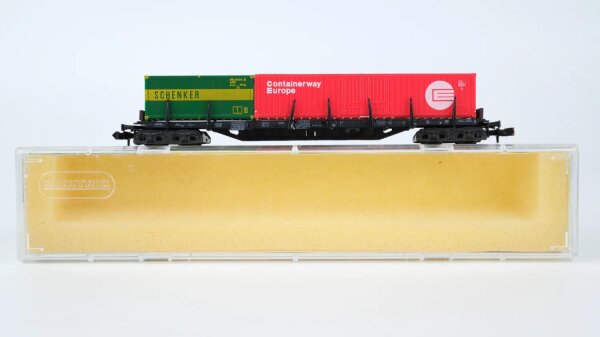 Minitrix N 5135120 Containertragwagen mit 2 Containern Containerway Sss-y 716 DB