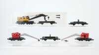 Minitrix N Konvolut Kranwagen Kranschutzwagen DB