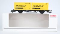 Märklin H0 94084 Behälter-Tragwagen Aktie Gelb...