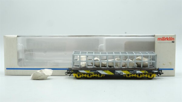 Märklin H0 4868 Schwerlast-Flachwagen mit Findlingen  Samm der ÖBB