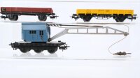 Märklin H0 Konvolut Kranwagen Niederbordwagen DB