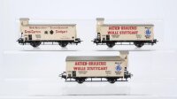 Märklin H0 Konvolut Kühlwagen Aktien-Brauerei Wulle Engl. Garten Stuttgart Länderbahn