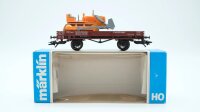 Märklin H0 4424 Niederbordwagen (mit Planierraupe)...
