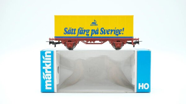 Märklin H0 4483 Behälter-Tragwagen (Containerwagen) Alcro  BT 30 der SJ