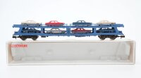 Fleischmann N 8291K Autotransportwagen mit Auto-Ladung DB
