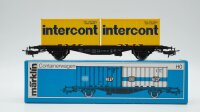 Märklin H0 4670 Behälter-Tragwagen (Containerwagen) Intercont DB