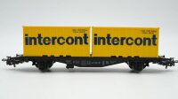 Märklin H0 4670 Behälter-Tragwagen (Containerwagen) Intercont DB