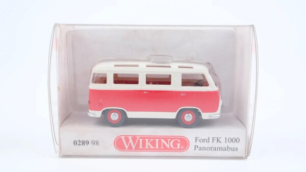 Wiking H0 028998 Ford FK 1000 Panoramabus rot-weiß