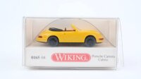 Wiking H0 016504 Porsche Carrera Cabrio gelb-schwarz