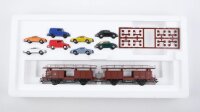 Märklin H0 46132 Doppel-Autotransporter mit 8 PKWs...