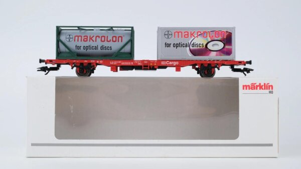 Märklin H0 47702 Behälter-Tragwagen (Containerwagen)  Lgnss 577 der DB AG