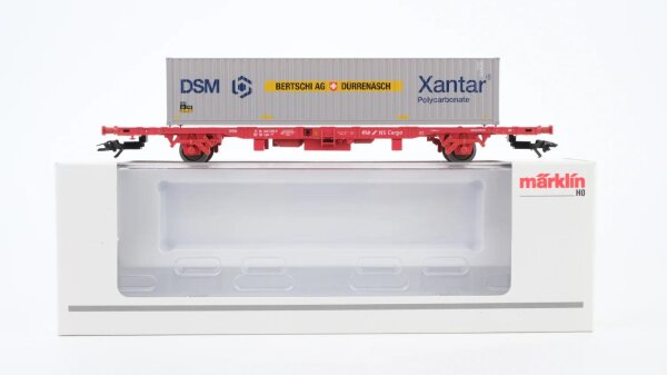 Märklin H0 47701 Behälter-Tragwagen (Containerwagen) Lgjns der NS