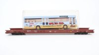 Märklin H0 4743 Niederflurwagen für Lkw-Transport (Omnibus Märklin-Werbung)  Saadkms 690 der DB  DB AG