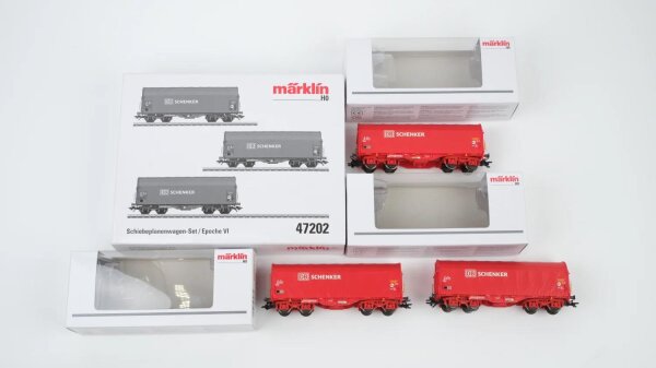 Märklin H0 47202 Schiebeplanenwagen-Set DB Schenker
