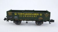 Minitrix N 15365 Offener Güterwagen Tonwarenfabrik Schwandorf Omk K.Bay.Sts.B.