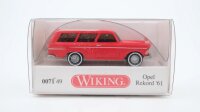 Wiking H0 007149 Opel Rekord 61 Caravan rot-weiß
