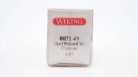 Wiking H0 007149 Opel Rekord 61 Caravan rot-weiß