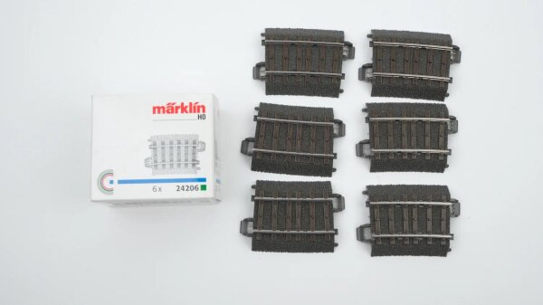 Märklin H0 24206 6x Gebogenes Gleis R2 = 437,5 mm 5,7°