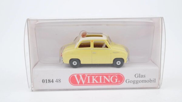Wiking H0 018448 Glas Goggomobil gelb-weiß