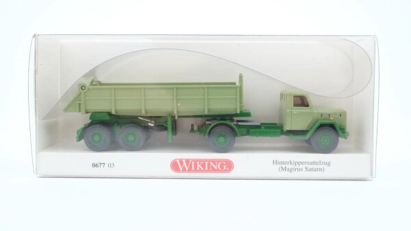 Wiking H0 067703 Hinterkippersattelzug (Magirus Saturn)