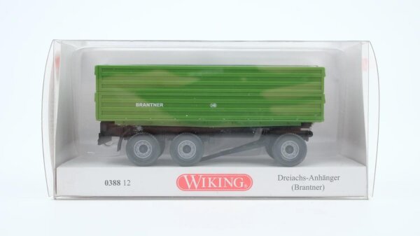 Wiking H0 038812 Dreiachs-Anhänger Brantner