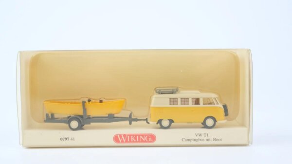 Wiking H0 079741 VW T1 Campingbus mit Boot