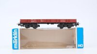 Märklin H0 4474 Niederbordwagen mit Baufahrzeugen...