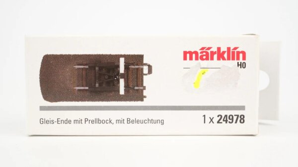 Märklin H0 24978 Gleis-Ende mit Prellbock mit Beleuchtung