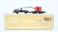 Minitrix N 51 3590 00 Kranwagen mit Schutzwagen DB