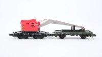 Minitrix N 51 3590 00 Kranwagen mit Schutzwagen DB