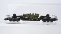 Minitrix N Konvolut Tiefladewagen teilbeladen Militärfahrzeuge DB