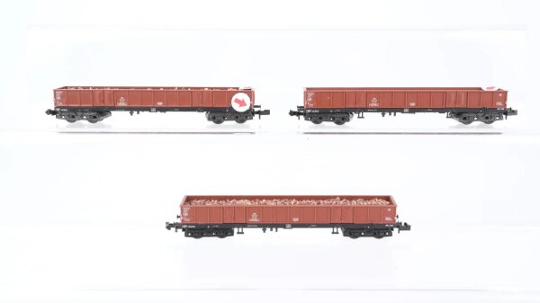 Minitrix N Konvolut Hochbordwagen beladen DB