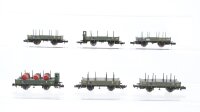 Minitrix N Konvolut Rungenwagen teilbeladen K.Bay.Sts.B.