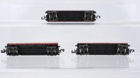 Fleischmann N Konvolut Niederbordwagen teilbeladen DB