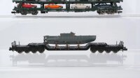 Fleischmann N Konvolut Tiefladenwagen beladen Autotransportwagen mit PKW DB