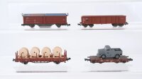 Roco N Konvolut Schienenreinigungswagen Rungenwagen...