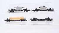 Minitrix ua N Konvolut Tiefladewagen teilbeladen...
