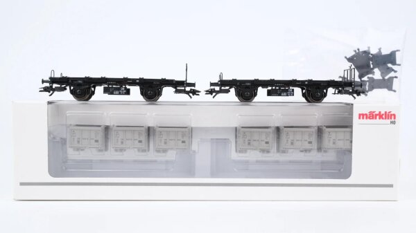 Märklin H0 48943 Behälter-Tragewagen-Satz "Von Haus zu Haus" DB